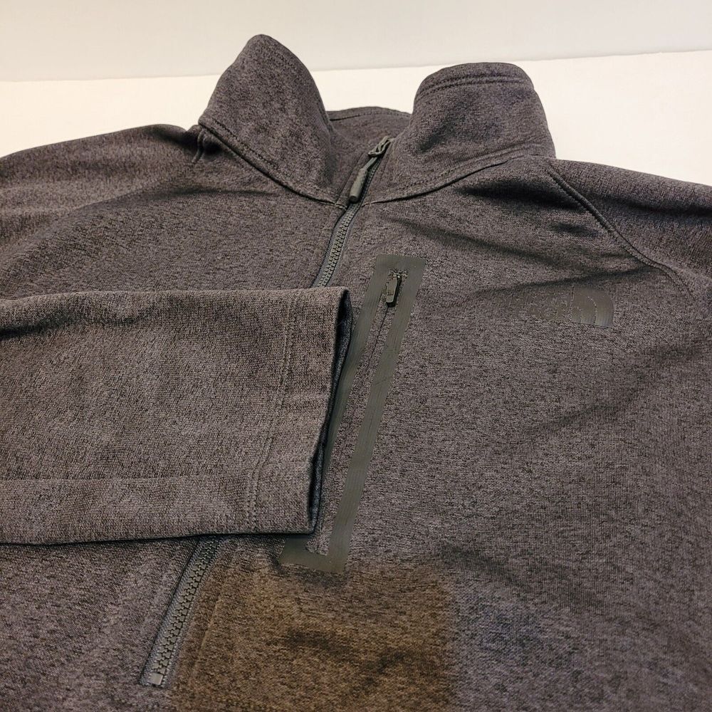 The North Face Pullover‎ Mens XL Gray Excellent 1/4 Zip Heathered Fleece CV204